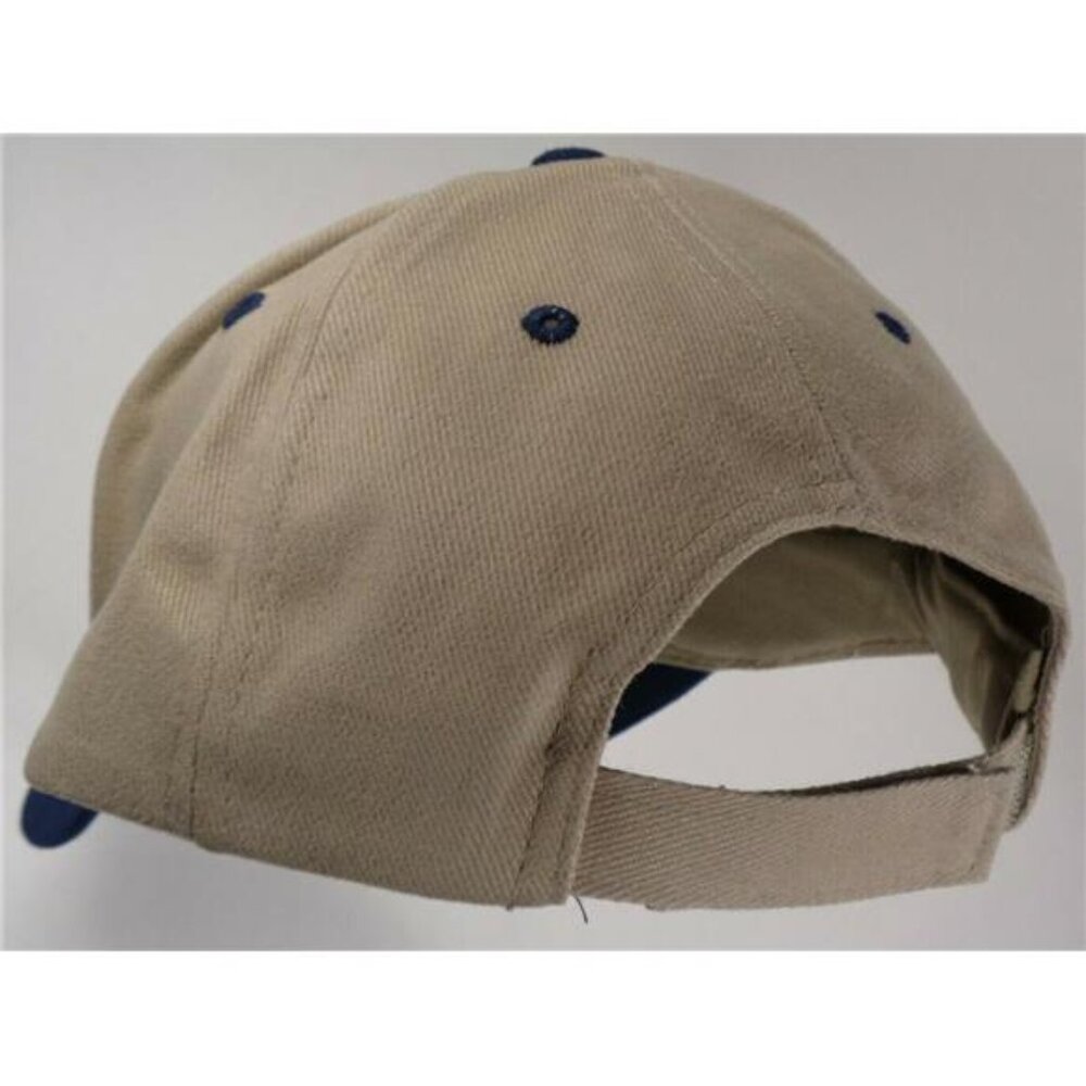 Retro 80s Hat Cap Licensed Chevrolet Chevy Trucks Tan Navy Blue Bill Car Show - Picture 2 of 2
